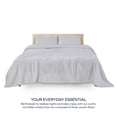 thumbnail image 2 of BLC Light Grey Full Sheet Set 4 Piece Brushed Microfiber Egyptian Bedding Extra Soft Cooling Bed Sheets Deep Pocket up to 15-inch Mattress Hypoallergenic Wrinkle Fade Shrink Resistant, 2 of 6