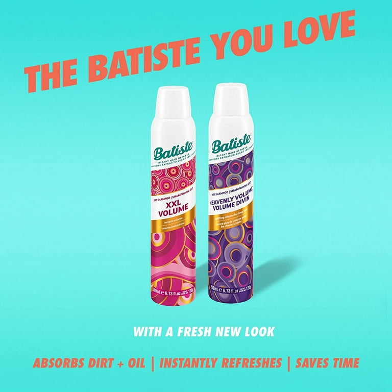 Kabelbane opnå udvikling Batiste Instant Hair Refresh Dry Shampoo Plus Show-Stopping Heavenly Volume  6.73oz/200ml - Walmart.com