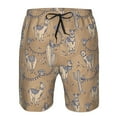 thumbnail image 4 of Kdxio Cactus Alpaca Pattern Mens Casual Shorts - Drawstring Summer Beach Sports Shorts for Men, 4 of 9