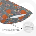thumbnail image 3 of Rateoe Floral Squirrel Pattern Pillow Covers with Invisible Zipper(Pillows are not Included) Standard Pillowcases-20"x30", 3 of 6