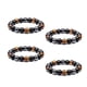 thumbnail image 1 of Pulsera triple ANGGREK de ojo de tigre y Hematita, 1 of 8