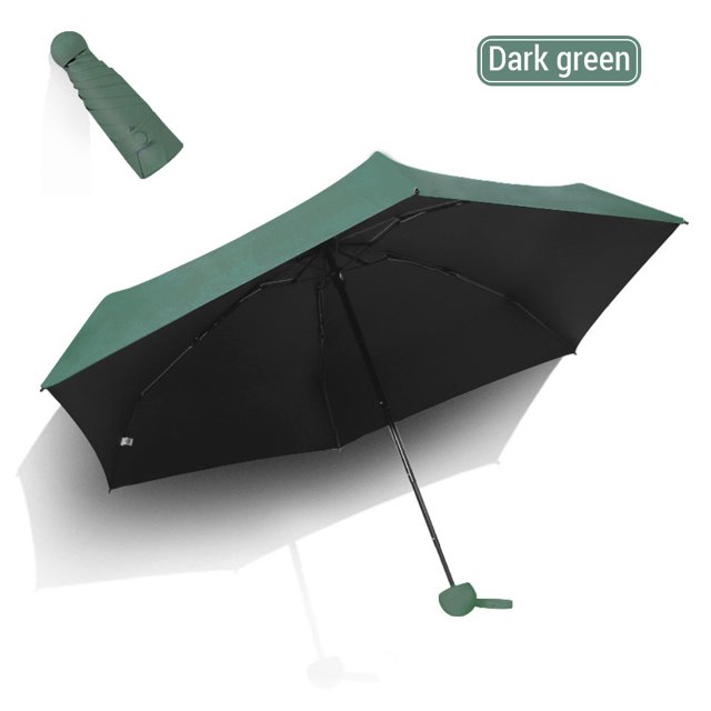 Sombrilla de viaje compacta de cinco pliegues con protección solar UPF 50+