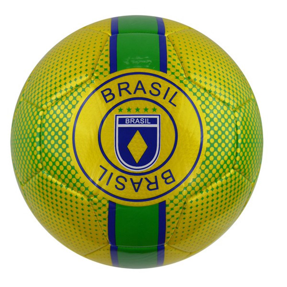 Vizari Brasil Soccer Ball Yellow/Green Size 5