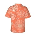 thumbnail image 3 of Daiia Beautiful Corals Hawaiian Shirt for Men Gentle Cotton Regular Short Sleeve Casual-X-Large, 3 of 9