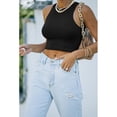 thumbnail image 2 of Camiseta sin mangas cuello redondo sin mangas suave casual simple color puro para citas de trabajo, 2 of 6