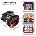 thumbnail image 3 of Hearts Battle Double Layered Insulated Lunch Bag with Two Compartments for Hand Carrying - Large Capacity Refrigerated Meal Bag, 3 of 6