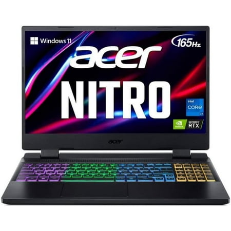 ACER Nitro 5 Gaming Laptop AN515-58,15.6" QHD 165 Hz,Intel Core i7-12700H,14 Core 2.3 Ghz,GeForce RTX 3070Ti,16GB DDR4 512GB SSD,Windows 11 Home,Wi-Fi 6