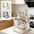 thumbnail image 1 of Sentmoon Knife Block Knife Organizer Kitchen Knife Rack Storage Rack Countertop Draining Integrated Knife Storage Rack Kitchen Knife Rack Household Knife Holer, 1 of 7