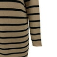 thumbnail image 4 of Kaemgyyd Sweater Dress for Women Casual Stripe Printing Long Sleeve Short Mini Dress High Neck Loose Warm Pullover Dress, 4 of 7