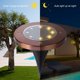 thumbnail image 2 of 8 LED 4 piezas de luz LED solar para exteriores, impermeable, luz LED enterrada, iluminación solar de luz de suelo para patio, camino, decoración de fiesta, luz solar de jardín, 2 of 5