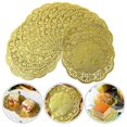 thumbnail image 2 of 100PCS 3.5 Inch Oil-Absorbing Lace Doilies Disposable Cake Box Liner Round Packaging Paper Pad, 2 of 4