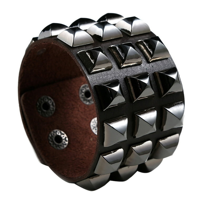 Hoisy Mens Bracelet, Cheap Bracelets for Men Leopard Square Buckle Bangle  Bracelets
