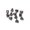 Gun Black, variant on 200pcs Iron Earplugs Stopped Earrings Universal Jewelry Accessories Push back-Silver-5*6mm 200pcs