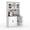White + brown, variant on Tall Freestanding Kitchen Pantry Cabinet with Glass Doors & Hutch - 5 Storage Cabinets, Open Shelves, Inner Door Spice Racks - Buffet Sideboard Organizer for Dining Room or Kitchen