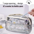 thumbnail image 6 of Clear Cosmetic Bag, Large Capacity Transparent Makeup Pouch, Multi-Functional Travel Organizer with Double Zippers, Pvc Storage Pouch for Vanity and Desk Organization, 6 of 9