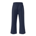 thumbnail image 4 of DYMADE Men's Pocket Elasticised Waist Drawstring Casual Calf-Length Pants, 4 of 4