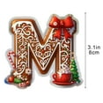 thumbnail image 3 of Christmas Letter Ornaments Acrylic Alphabet Initial Pendant Personalized Hanging Decorations with Santa Hat Elements DIY Custom Name Decor for Christmas Tree Home Office Window Holiday Display-M, 3 of 6