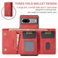 thumbnail image 6 of ELEHOLD 2-in-1 Detachable Wallet Case for Google Pixel 8 Premium Leather Case Soft TPU Bumper Magnetic Removable Card Holders Kickstand Function Shockproof Case,red, 6 of 8