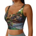thumbnail image 2 of Fotbe Charming Garden Patio Sujetador Deportivo Largo sin Aros para Mujer con Almohadillas y Soporte Medio, Transpirable y Absorbente, Camiseta Tipo Chaleco o Tank Top-Medium, 2 of 8