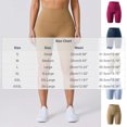 thumbnail image 4 of QATAINLAV Brown 6" High Waisted Short Leggings for Women Tummy Control Workout Gym Athletic Biker Shorts Butt Lifting Yoga Bottoms XL, 4 of 8
