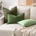 thumbnail image 4 of Home Creative Sofa Spring Linen Cushion Cover Set 2-Piece Olive Green Pillowcase Morn, 4 of 5