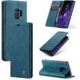 thumbnail image 1 of KOMI Wallet Case for Samsung Galaxy S9 Plus, Premium PU Leather Case Vintage Matte Wallet Flip Cover [Card Slots] [Magnetic Closure] Stand Function Folio Shockproof Full Protection Blue, 1 of 5