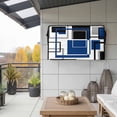 thumbnail image 2 of Outdoor TV Cover 68x42x4.5in, Abstract Geometric Navy Blue Color Block Weatherproof TV Screen Protector with Zipper, Gray Stripe Modern Art Outside Television Cover Fits Up to 70-75", 2 of 9