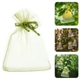 thumbnail image 2 of FRCOLOR Light Green Organza Fruit Mesh Bags for Storage Preventing Birds 50 Pcs 7.87x5.9 Inches, 2 of 10
