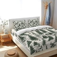 thumbnail image 5 of 4 Pieces Duvet Cover Queen Bedding Sets Merry Christmas Tree Seamless Ultra Soft Luxury Comforter Cover Set with Bed Sheet and Decorative Pillow Shams Xmas Trees Green, 5 of 9
