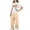 Beige, variant on Girls Summer Outfit Sets Size 10-12, 2 Piece Short Sleeve Printed Kids T-shirts and Cargo Pants Sets Pink
