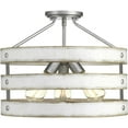 thumbnail image 4 of Progress Lighting Gulliver 3-Light Semi-Flush Convertible Ceiling Light, Graphite, Wood Grained Texture, 4 of 7
