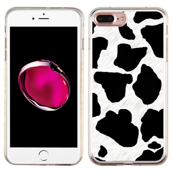 Slim-Fit Case for Apple iPhone 8 PLUS / 7 PLUS, OneToughShield ® Premium TPU Gel Protector Phone Case - Cow Skin Design
