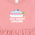 thumbnail image 4 of Inktastic My First Cruise with Cruise Ship and Palm Trees Girls Baby Dress, 4 of 5