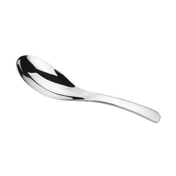 Inch Set Table Spoons Stainless Steel Table Spoons Silver Table Dessert Spoons Tableware Dinner Spoon Polishing Mirror Round Spoon