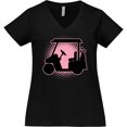thumbnail image 3 of Inktastic Golfing Girls Golf Cart Women's Plus Size V-Neck T-Shirt, 3 of 5