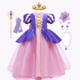 thumbnail image 1 of Vestido de princesa de Disney para niñas, disfraz de Halloween para niños, disfraz de Rapunzel, ropa de Sofía, Vestidos para niños, fiesta de cumpleaños, vestidos de graduación 5-6T (etiqueta 130) Gao Jinjia LED, 1 of 2