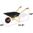 thumbnail image 3 of Rolly CAT  Wheelbarrow Ride On - Rust-Resistant Seamless Steel Tub with Rubber Hand Grips, 3 of 9