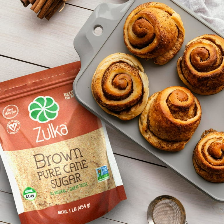 Zulka Brown Pure Cane Sugar, 1 LB, All Natural, Unrefined