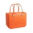 thumbnail image 2 of Rubber Bag Bogg Style Hole Waterproof Durable Oversize Silicone Beach Tote, 2 of 5