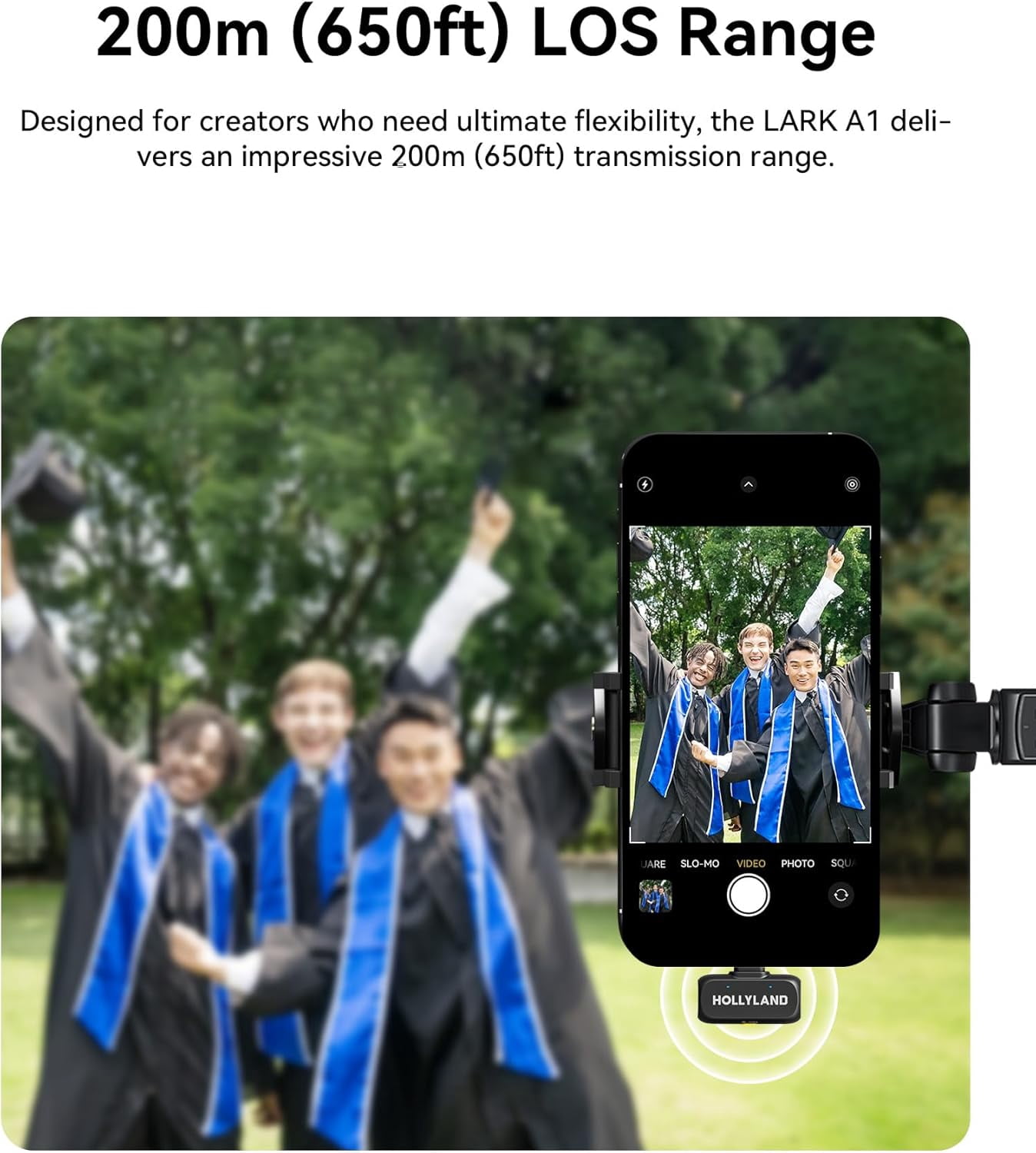 Hollyland LARK A1 Duo Wireless Lavalier Microphone for iPhone and Android USB-C, 2-Person Recording, 650 ft Range, for Vlogging, Streaming & Podcast (Bundle)