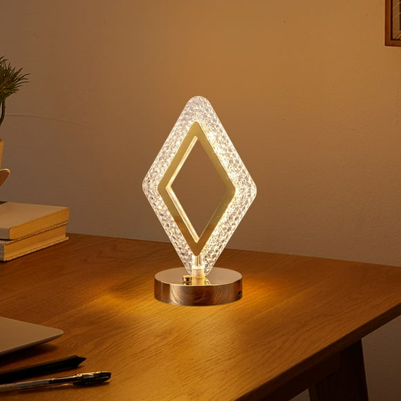 Lámpara de mesa con luz nocturna LED | Lámpara de noche recargable por USB | Color de brillo ajustable | Decoración moderna de aleación en forma de huevo | Iluminación portátil para interiores y