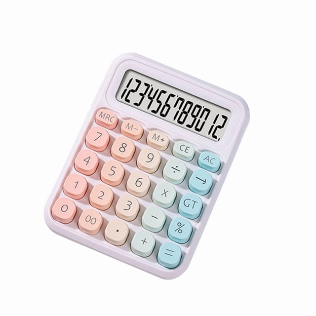 Calculator with Dual Power Supply 12 Digits for Electronic Calculator Home Office School Financial Accounting Tools A