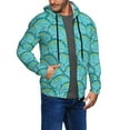 thumbnail image 2 of Kdxio Beautiful Seashells Print Men Hoodies Casual Hoodies for Men with Zip Pockets Full Zip Long Sleeve Sweatshirt Sports Hooded Jacket-XX-Large, 2 of 5