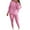 Pink, variant on hotojiny Plus Size Lounge Sets for Women 2 Piece Knit Long Sleeve Tops with Slim Pants Outfits Loungewear