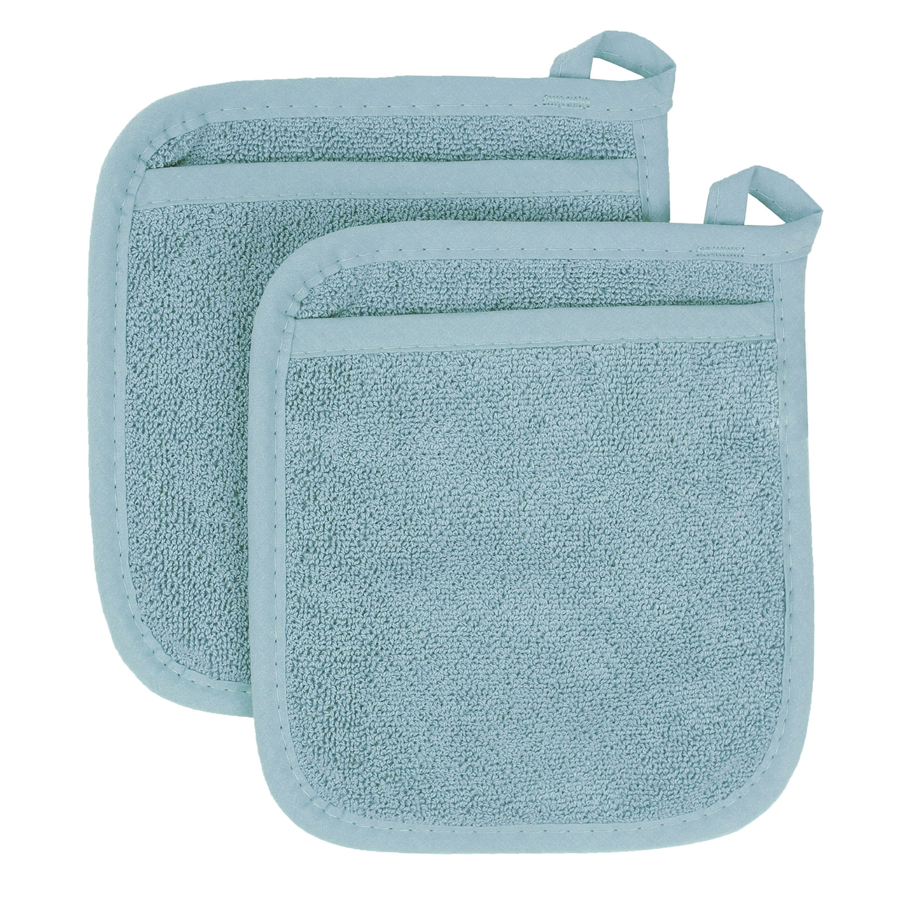 RITZ Royale Terry Pocket Mitt - Pot Holder Set, 2-Pack, Dew