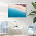 thumbnail image 2 of Designart "Aerial Majesty Tropical Beach Waves II" Oversized Beach Framed Wall Art - Coastal Beige Beach & Ocean Entryway Framed Wall Art Print, 2 of 7