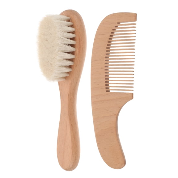 RAGUPEL Wood Baby Hair Brush with Soft Bristles for Gentle Grooming and Comfortable Scrubbing Newborn Hair Brush Assorted Color