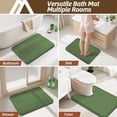 thumbnail image 5 of Extra Thick Bath Rugs for Bathroom - Anti-Slip Bath Mats Soft Plush Yarn Shaggy 100% Strong Mirco Polyeste Mat Living Room Bedroom Mat Floor Water Absorbent(Green,16x24 - Inches), 5 of 7