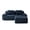 Blue, variant on Bocarali Boneless Couch Modular Sectional Sofa 82" Loveseat, Corduroy L Shaped Sectional Couches for Living Room, Tufted Floor Sofa with Anti-Slip, No Assembly, Blue