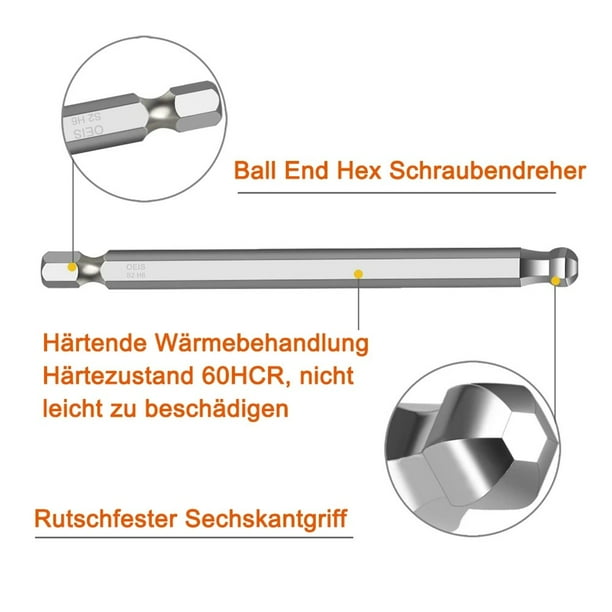 Ball end sale hex driver bits